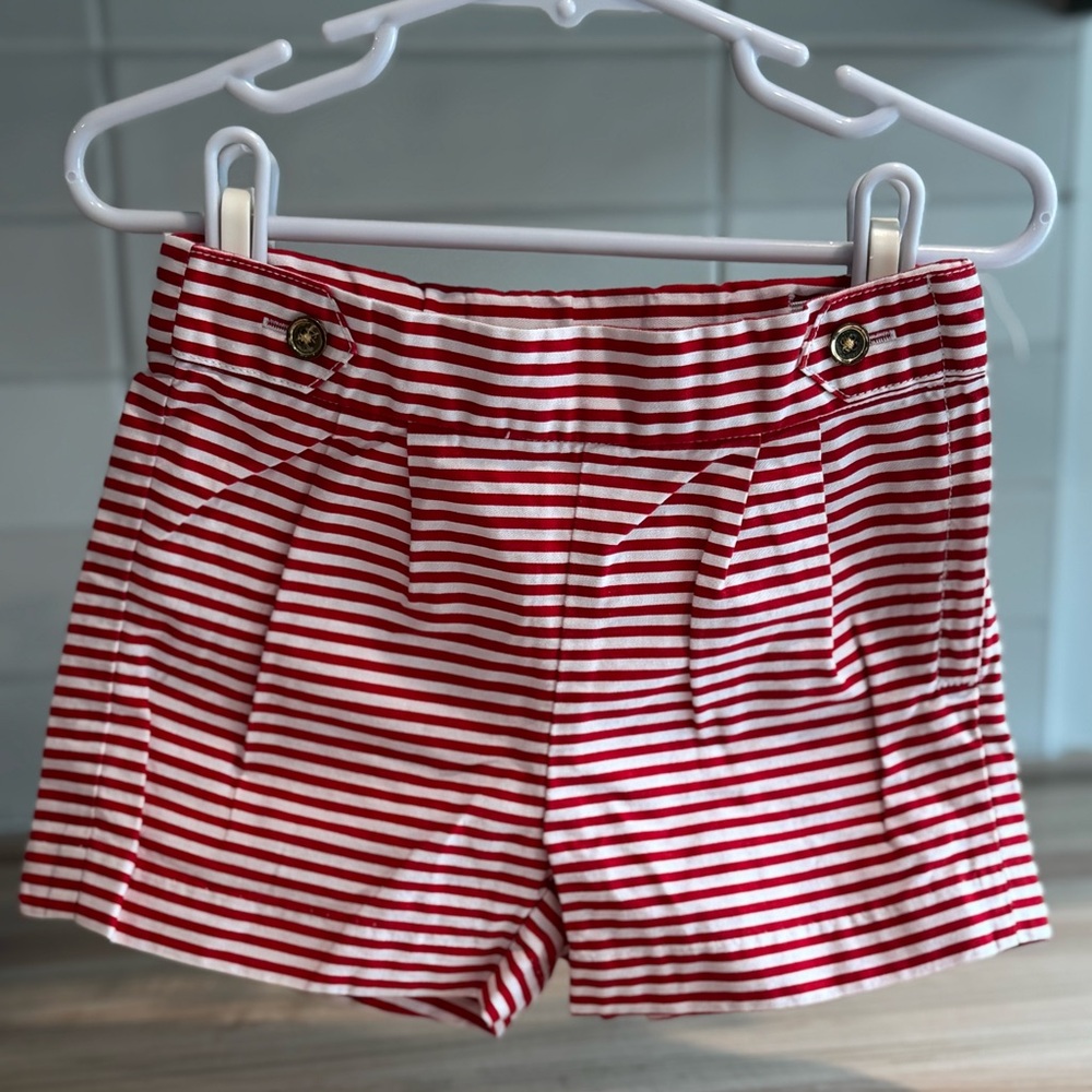 Janie and Jack Red and White Shorts